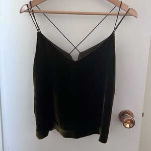 Silk-Blend Velvet Camisole S